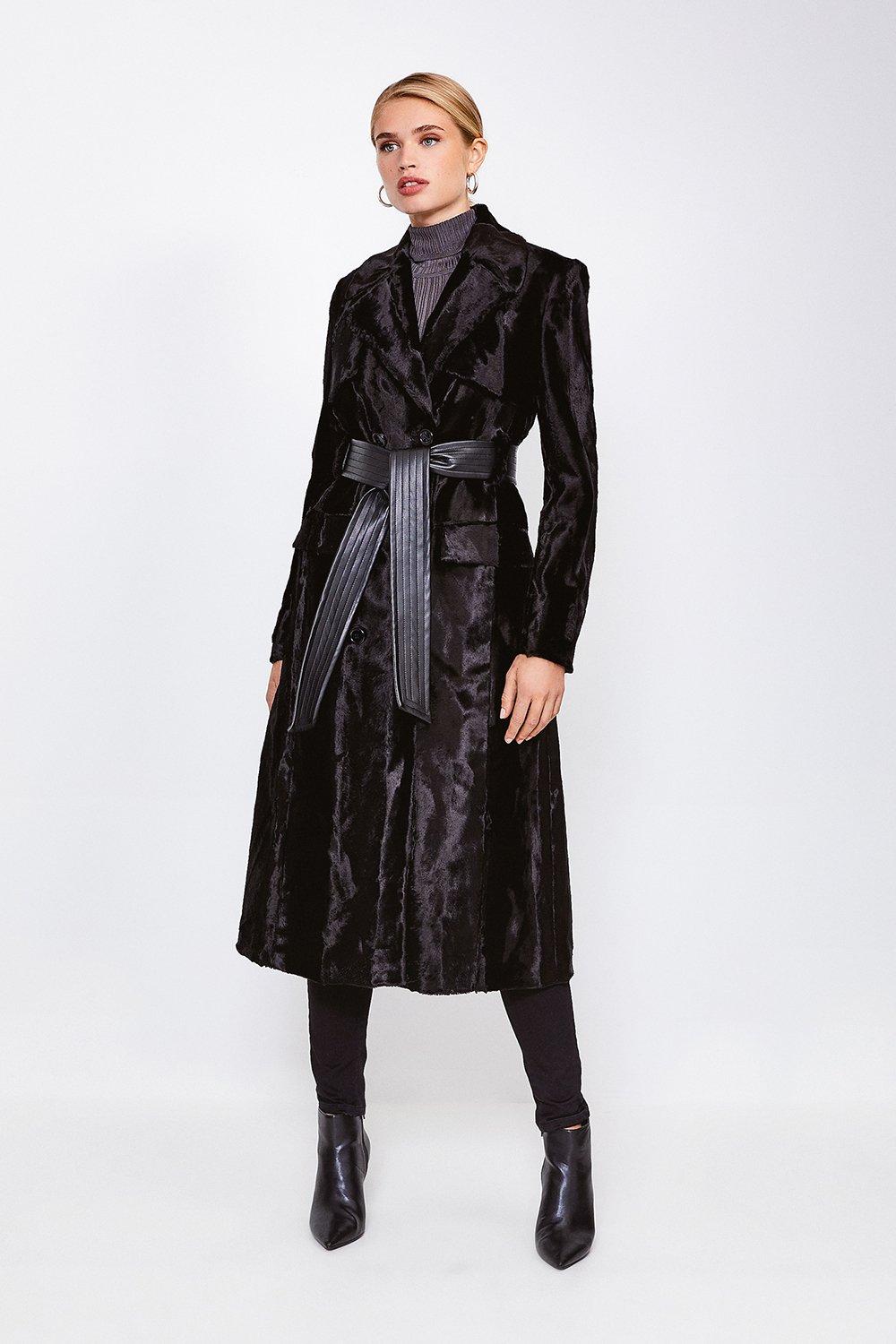 karen millen pony skin coat