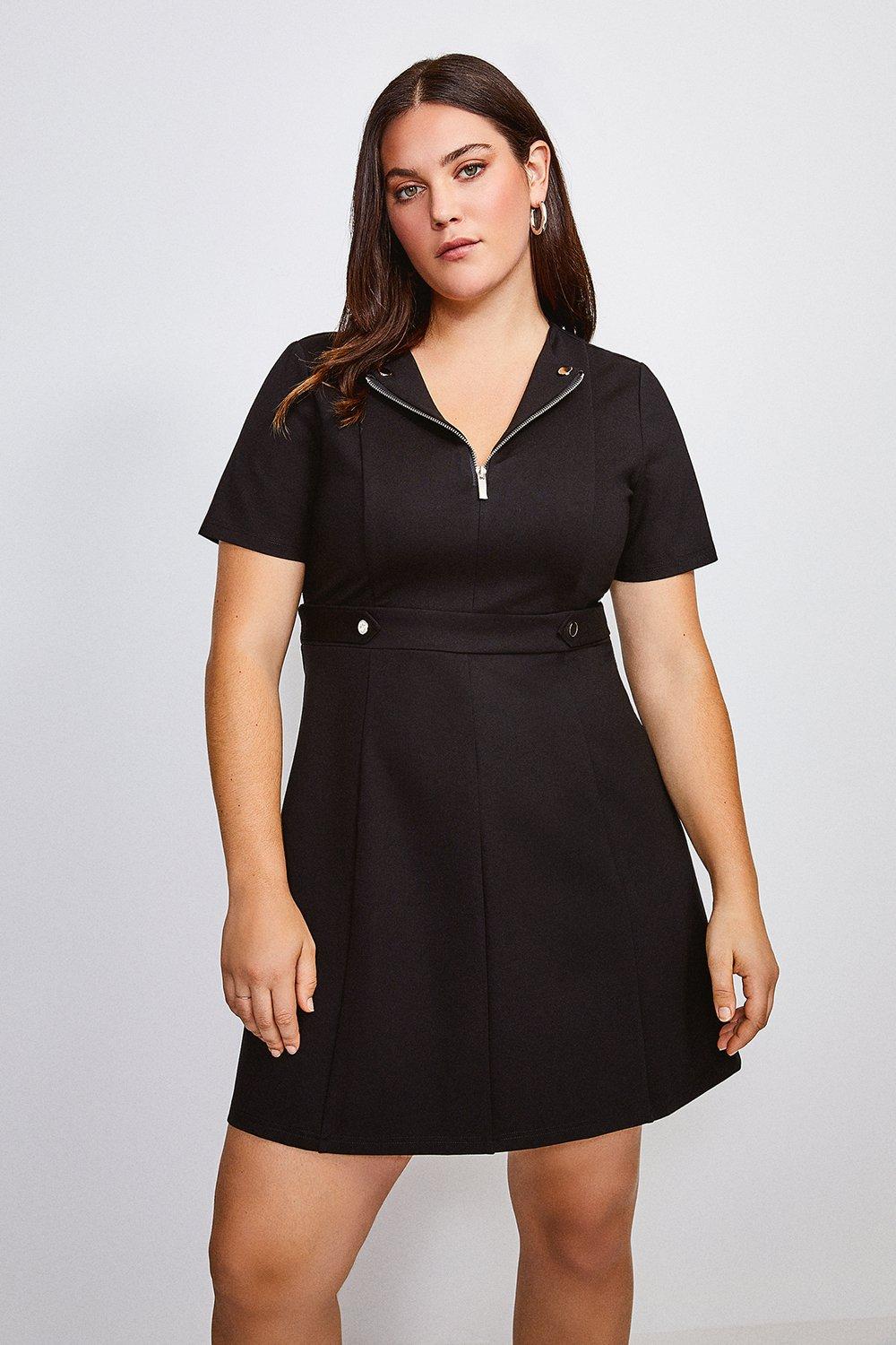 karen millen black zip dress