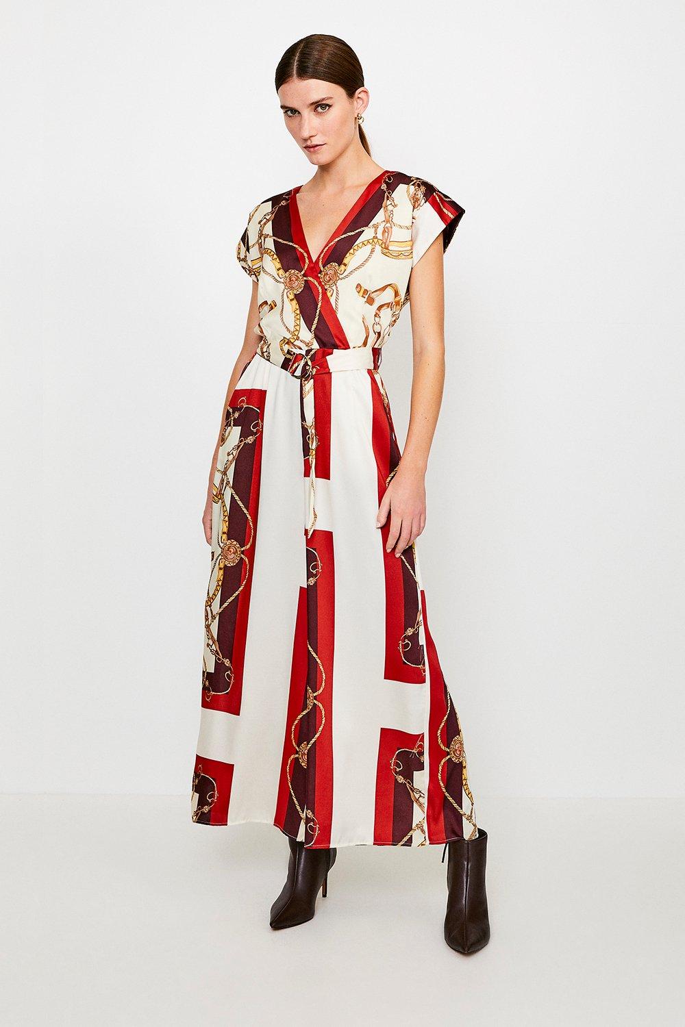 Italian Scarf Print Jumpsuit | Karen Millen