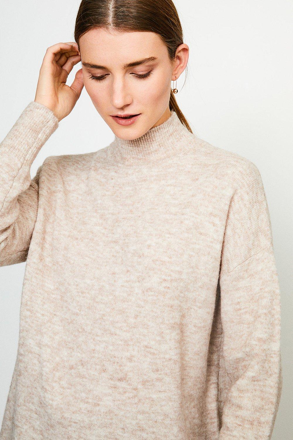 roll neck longline jumper