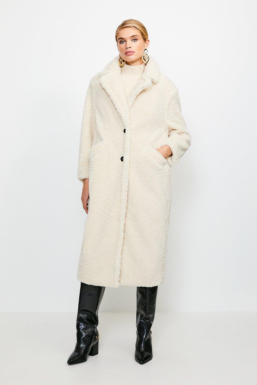 Karen millen hot sale teddy coat