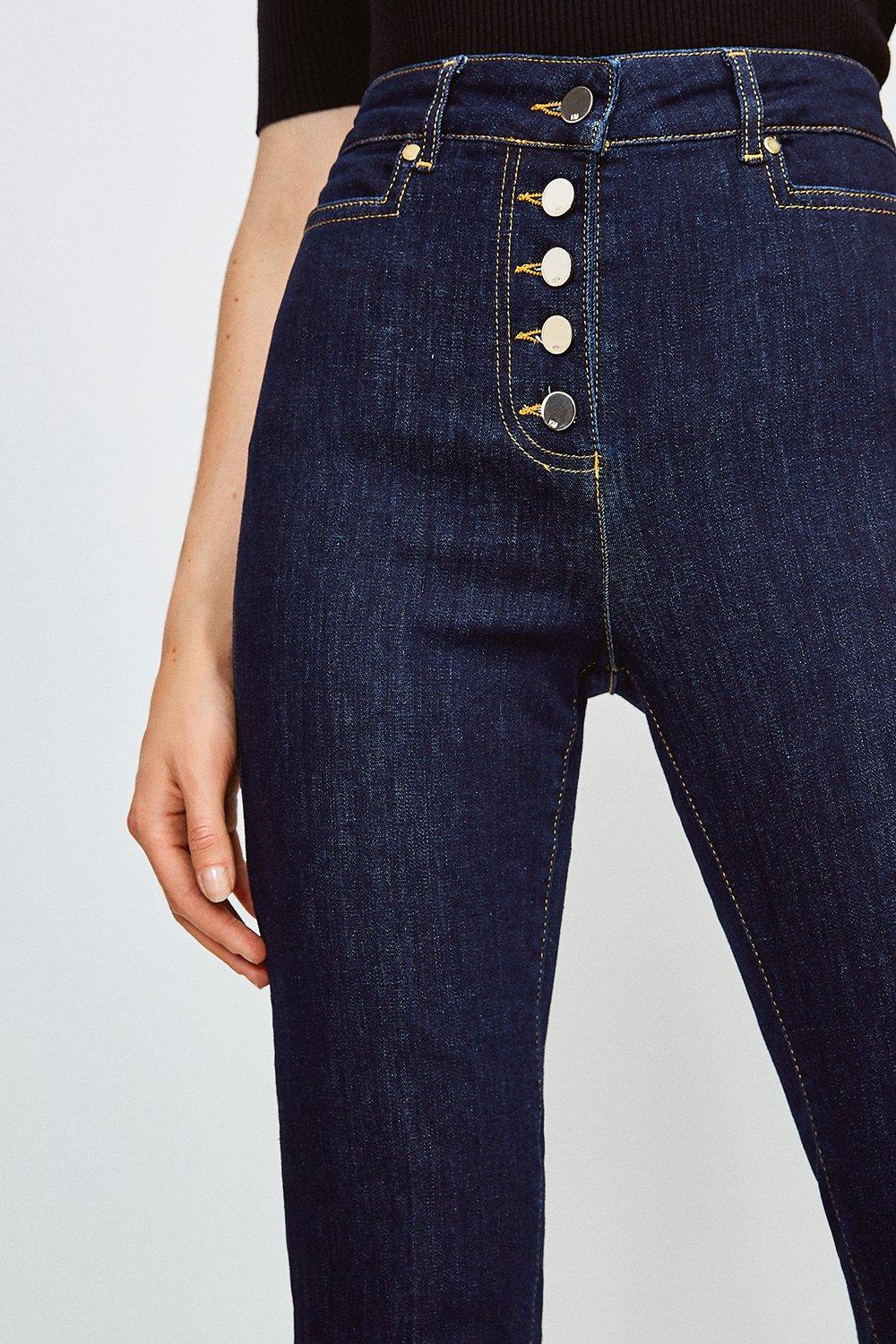 button front jean