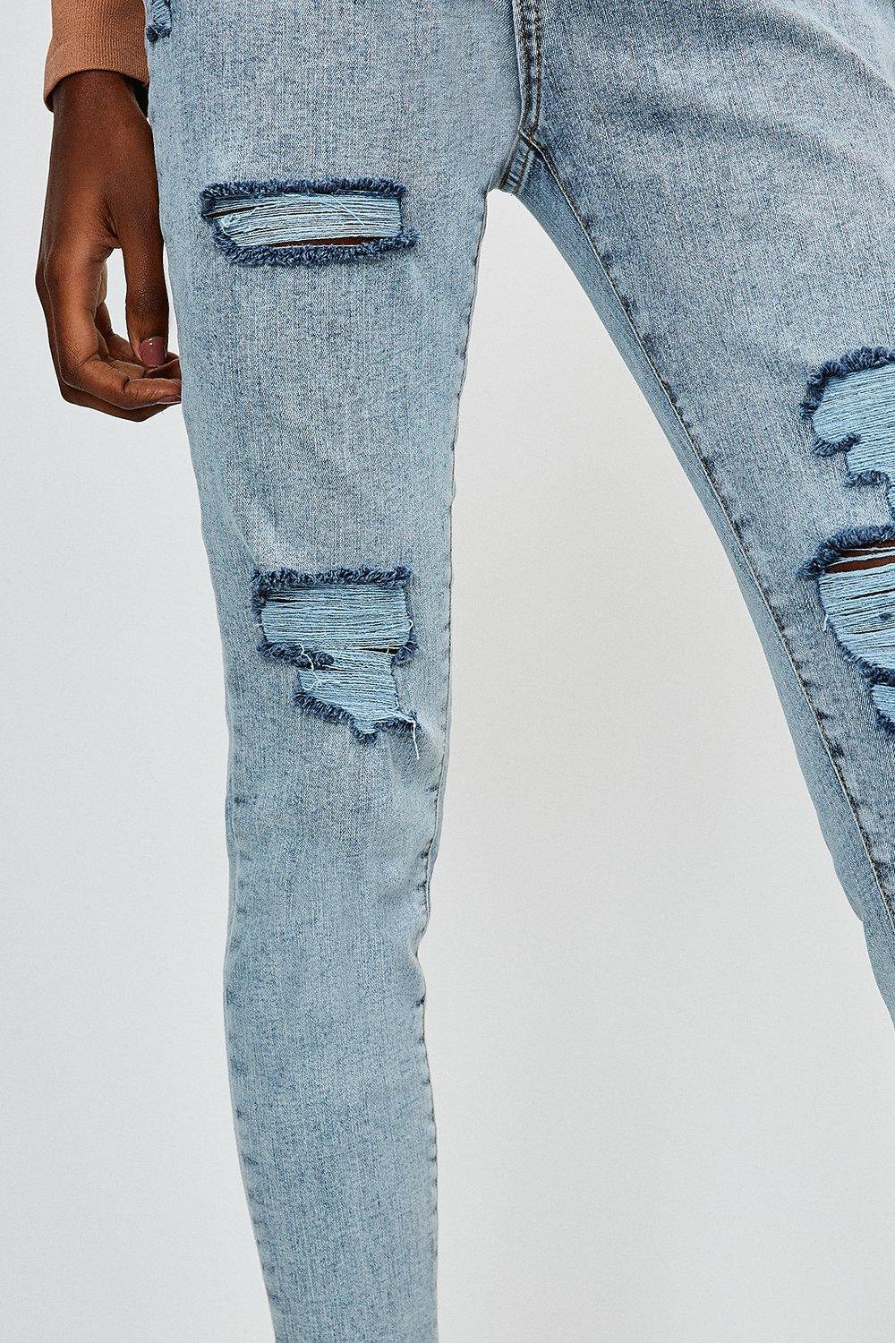 bleached washed jeans