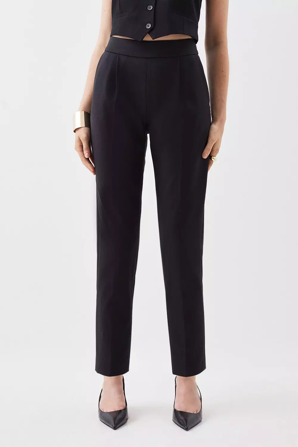 Tasha Dressy High Rise Pants - Black