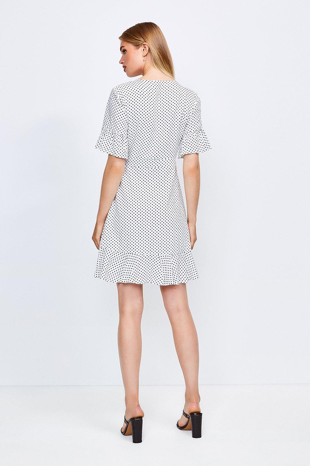 wrap spot dress
