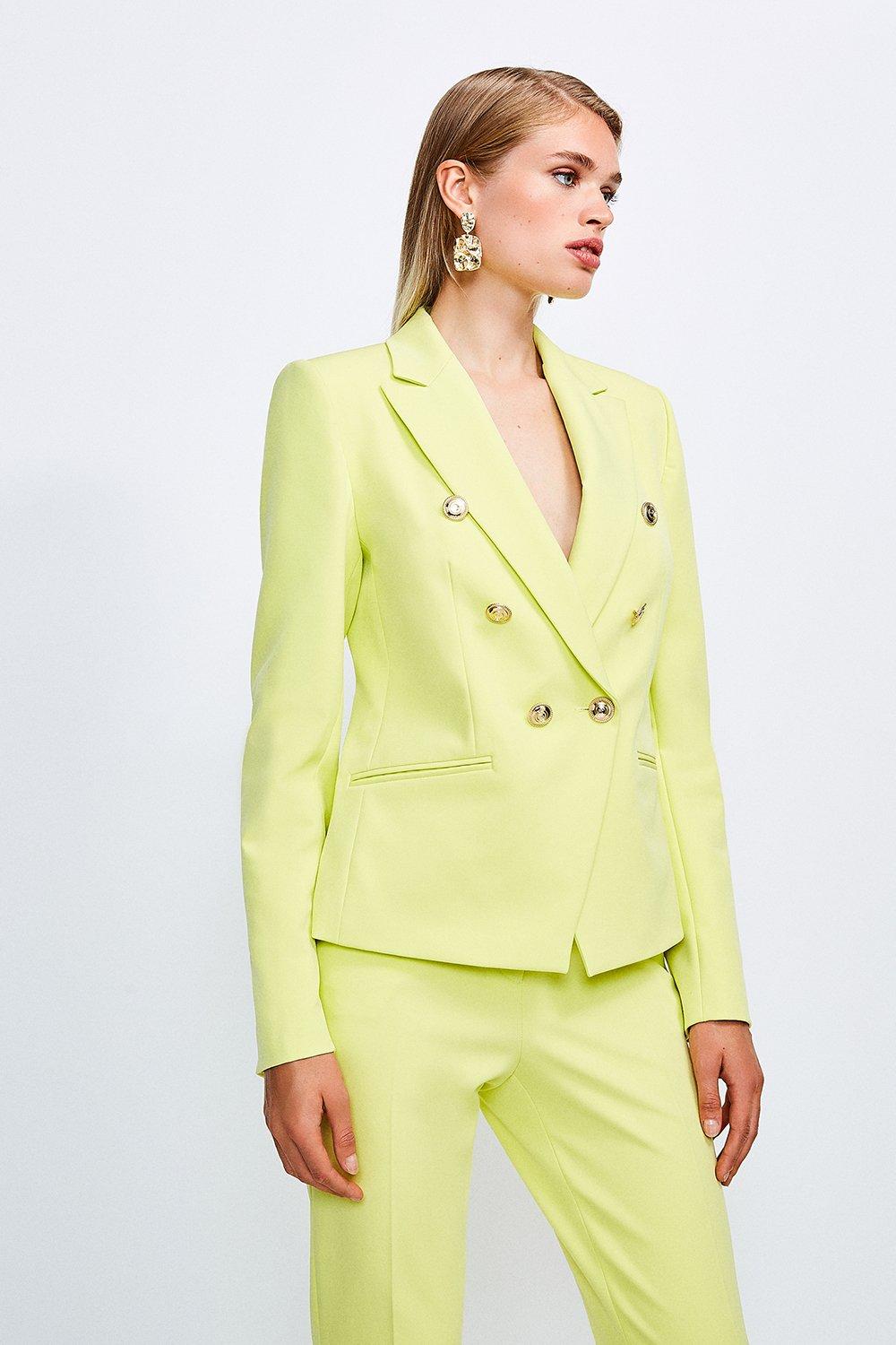 Tailored Button Military Blazer | Karen Millen