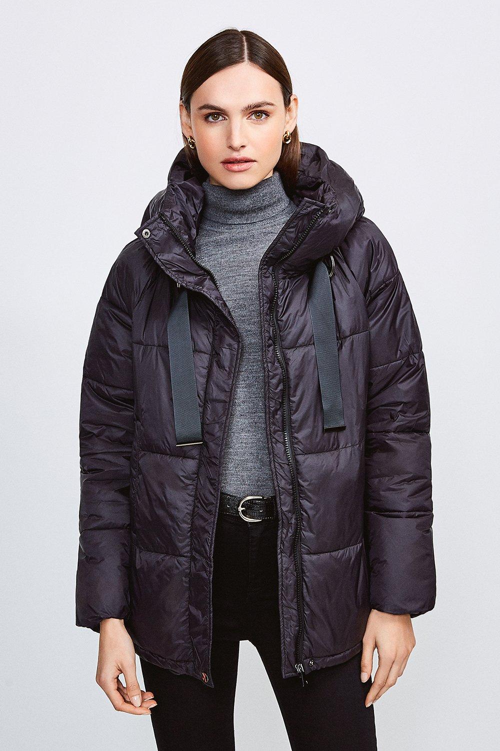 karen millen hooded coat