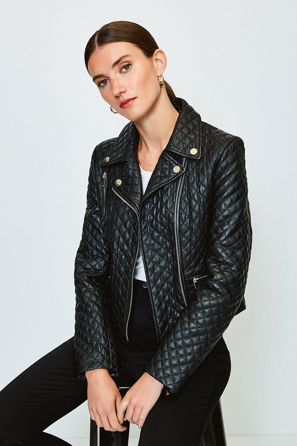 karen millen leather jacket sale