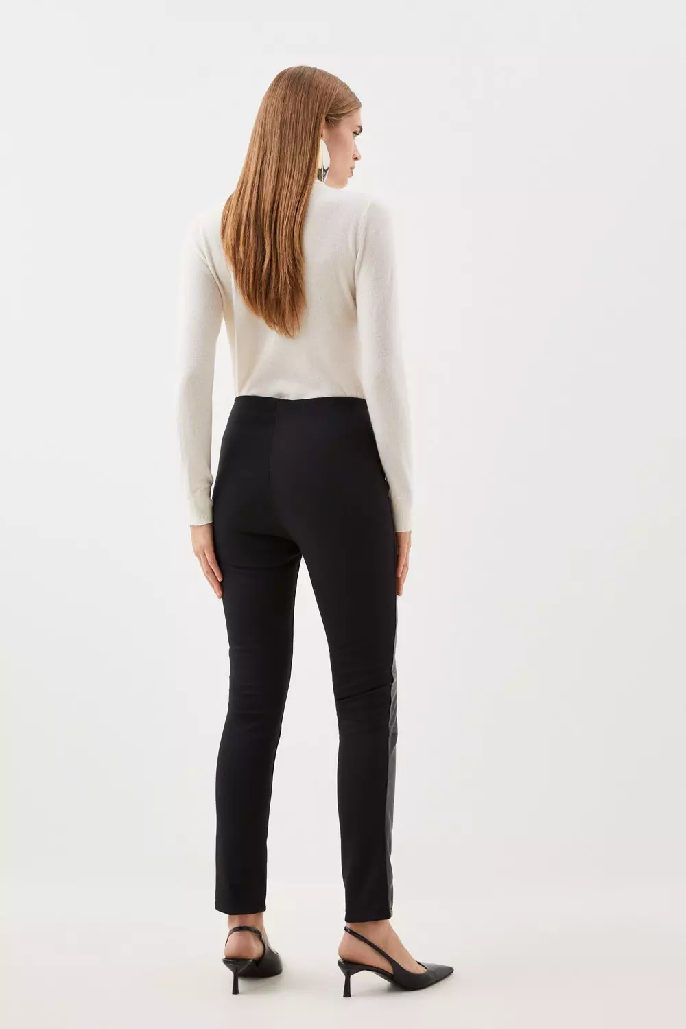 Faux Leather and Ponte Legging