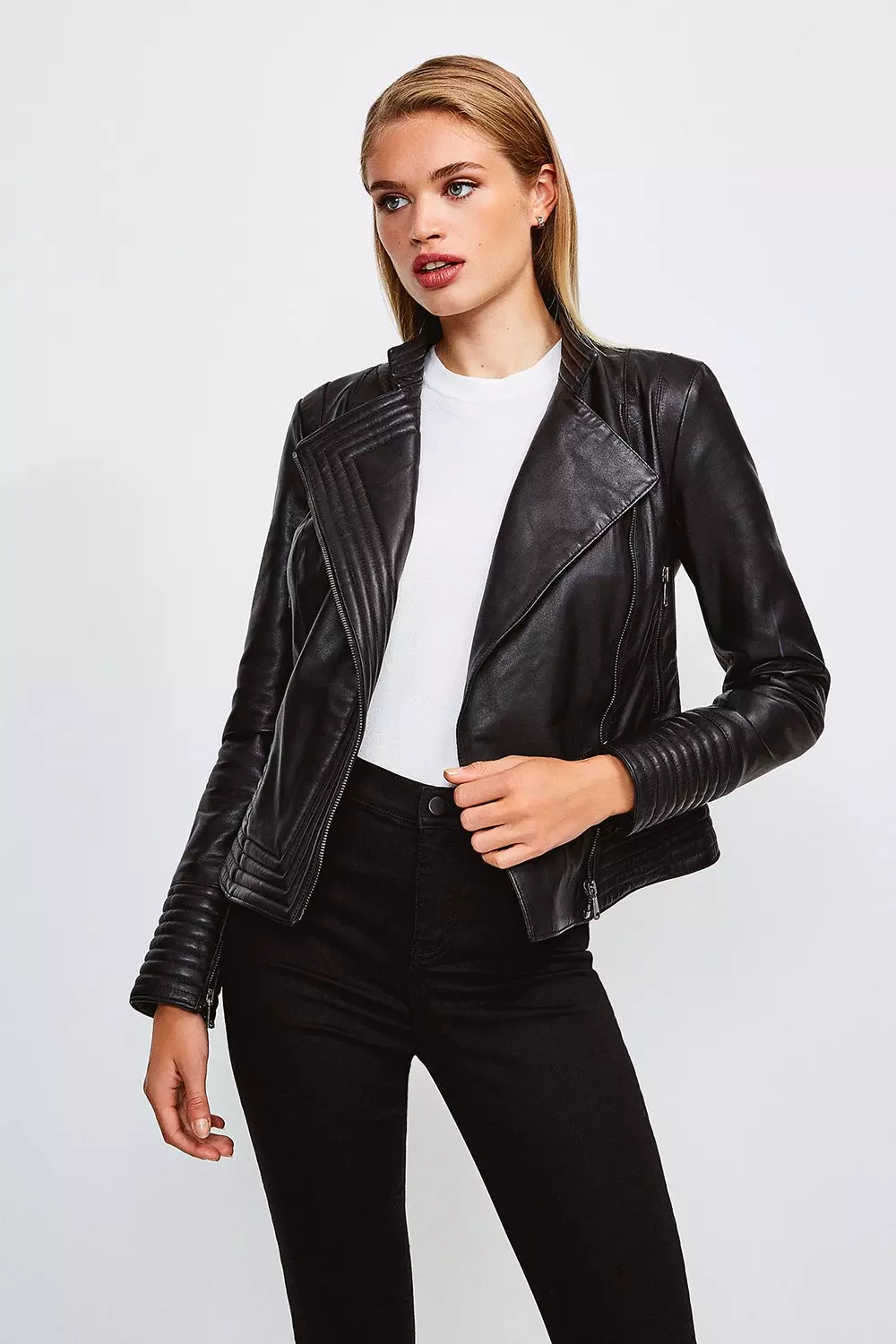 Karen millen outlet leather jacket