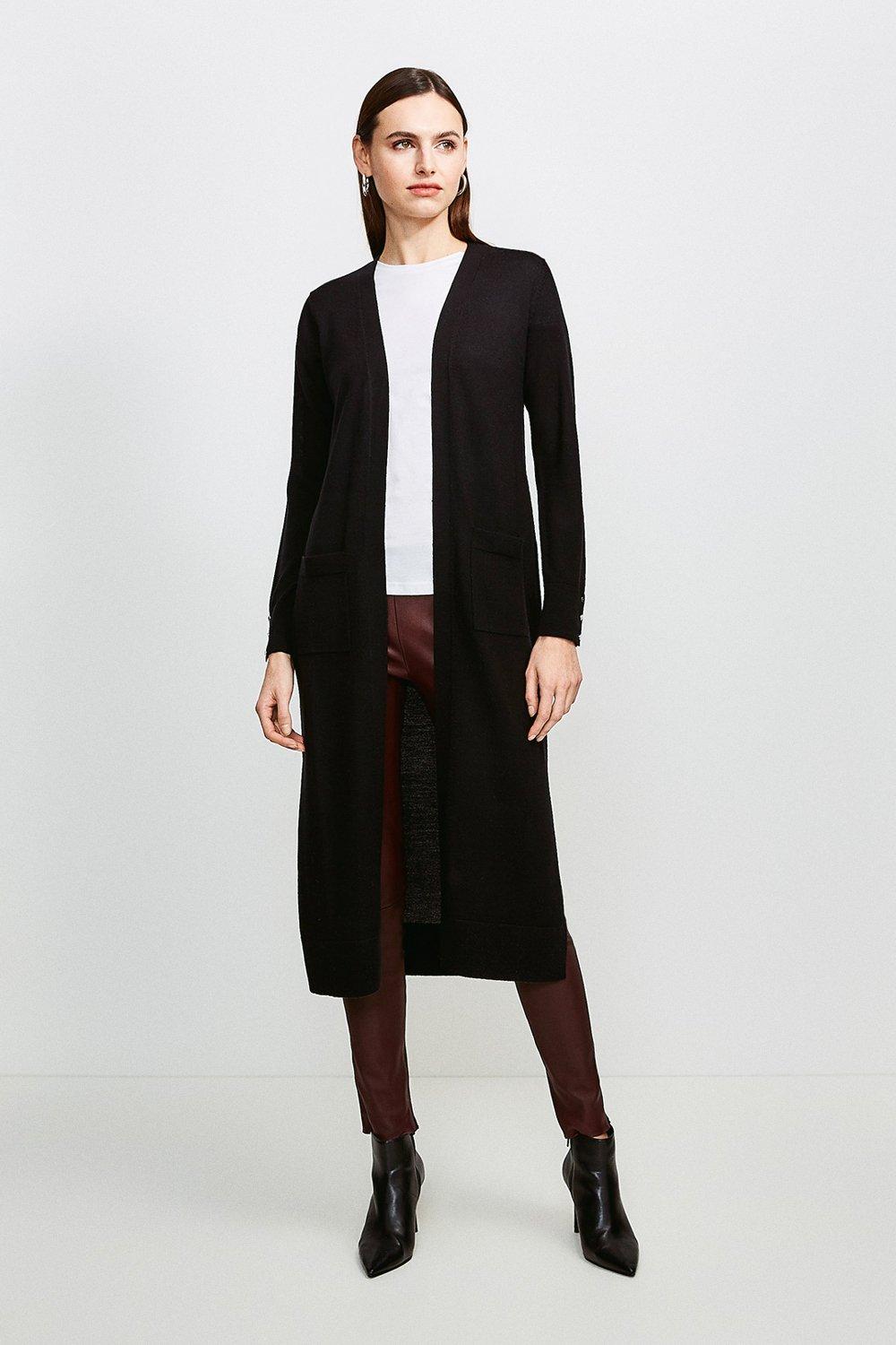longline merino cardigan