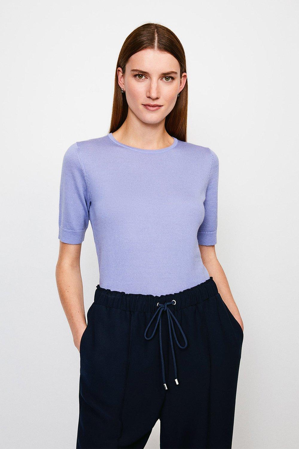 blue merino wool jumper