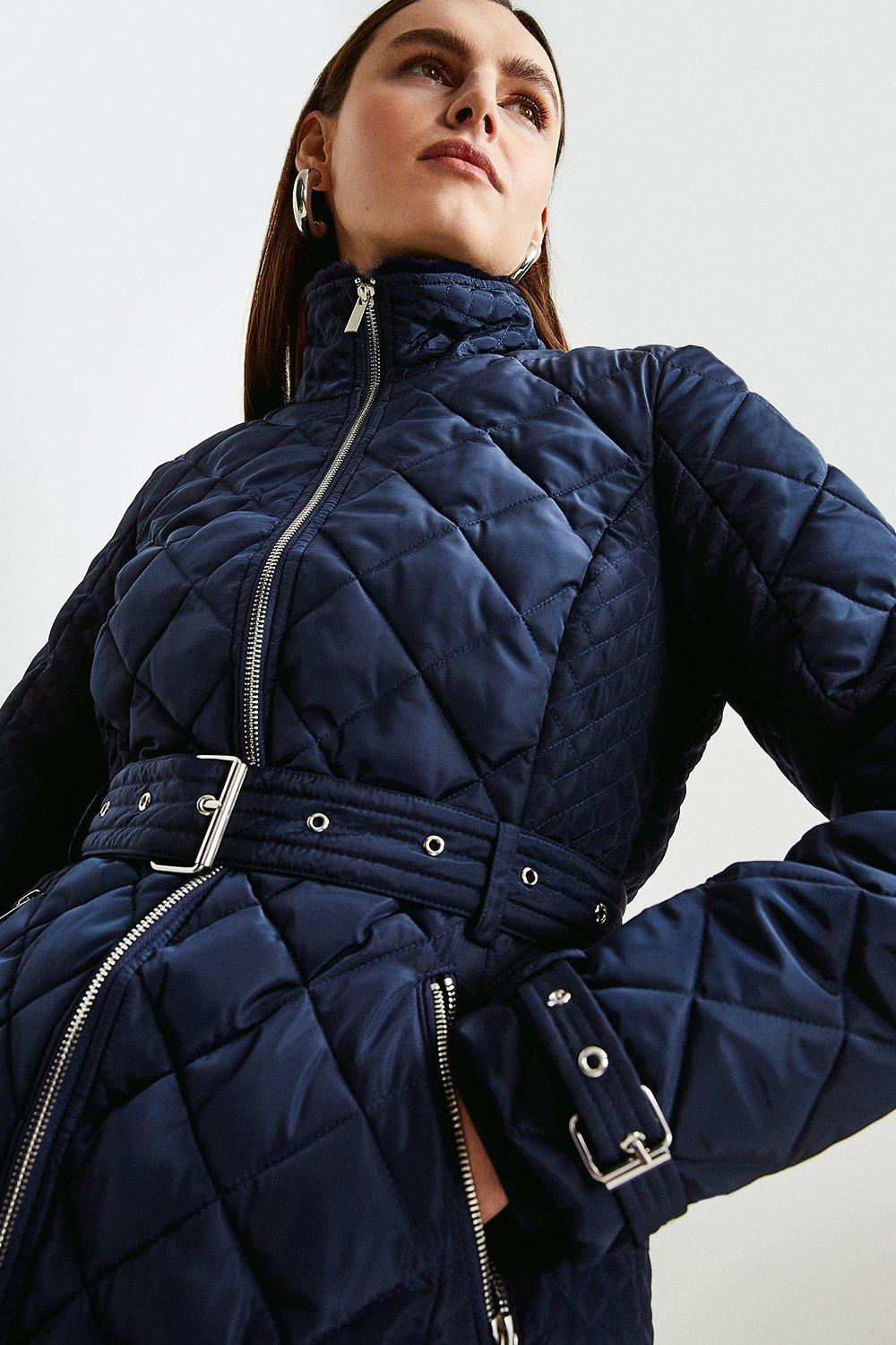 short quilted coat