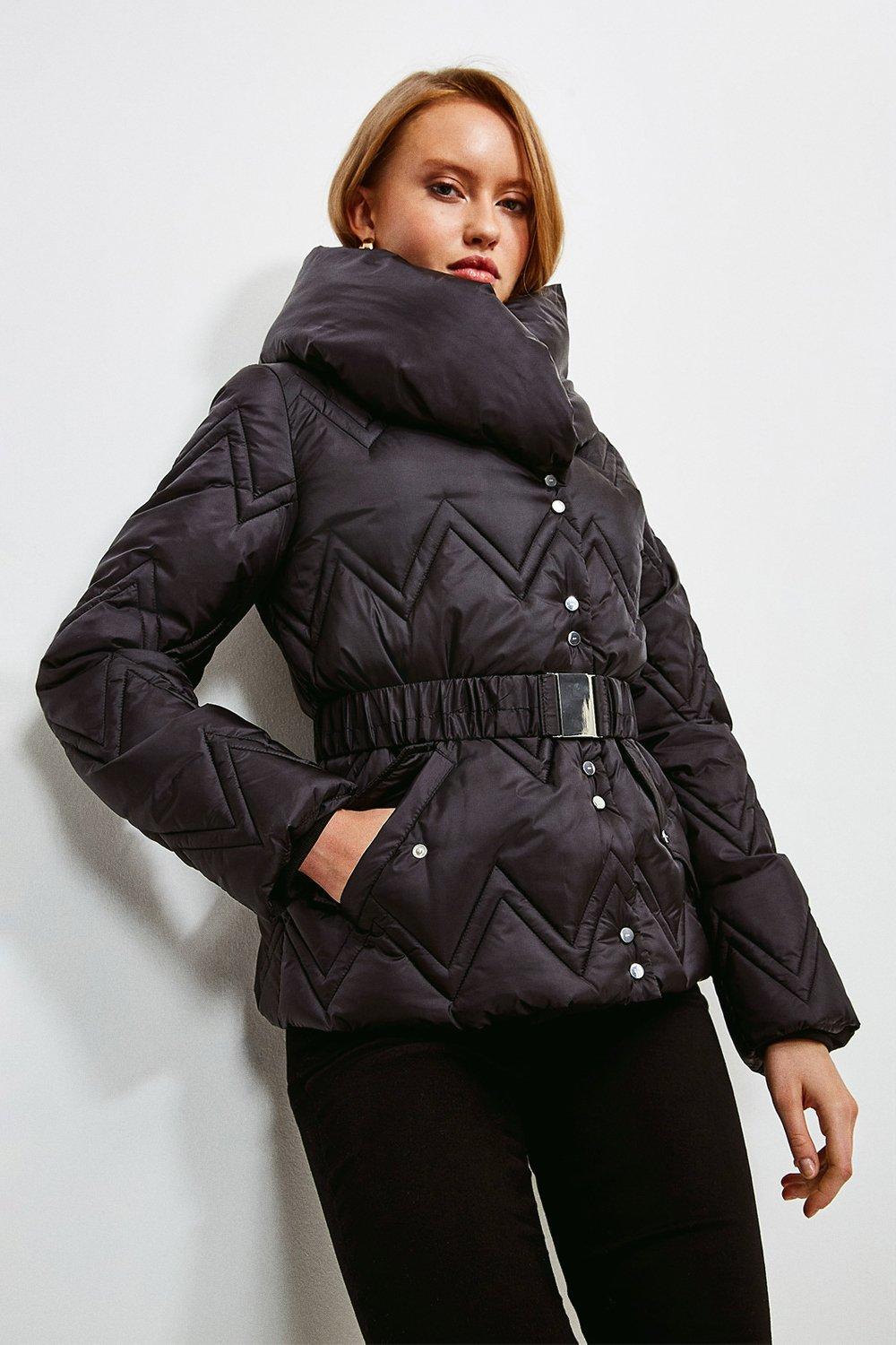 f&f short padded coat