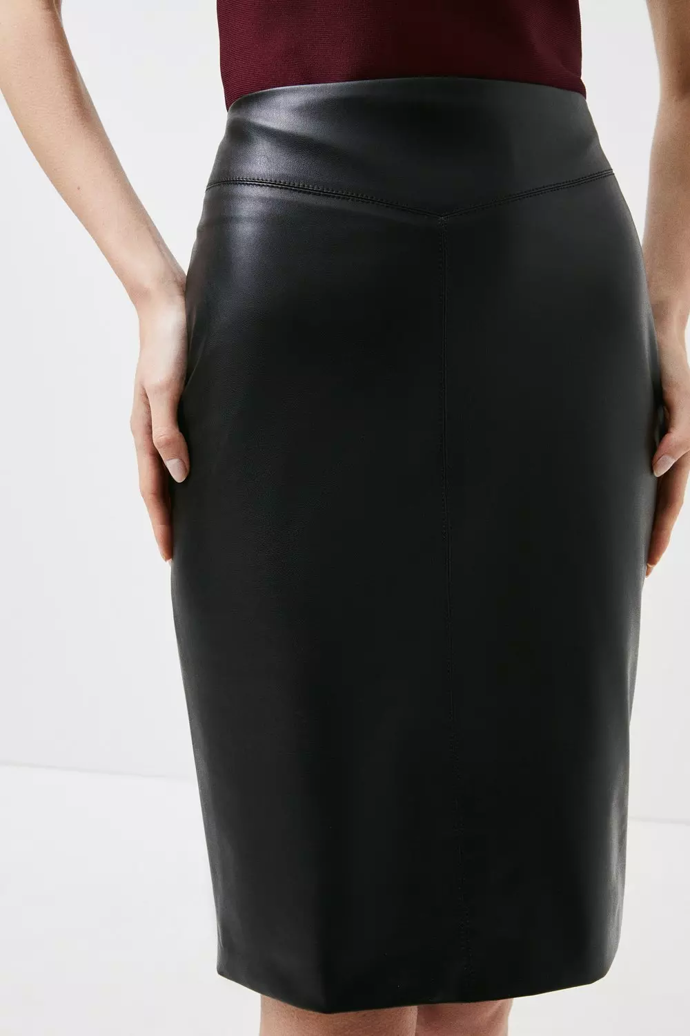 Faux Leather Pencil Skirt | Karen Millen
