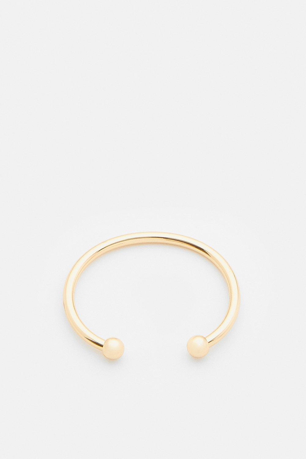 Gold bangle with balls deals on end