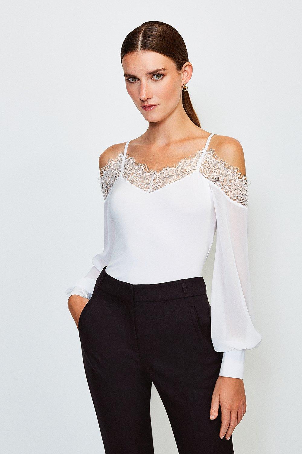 karen millen cold shoulder top