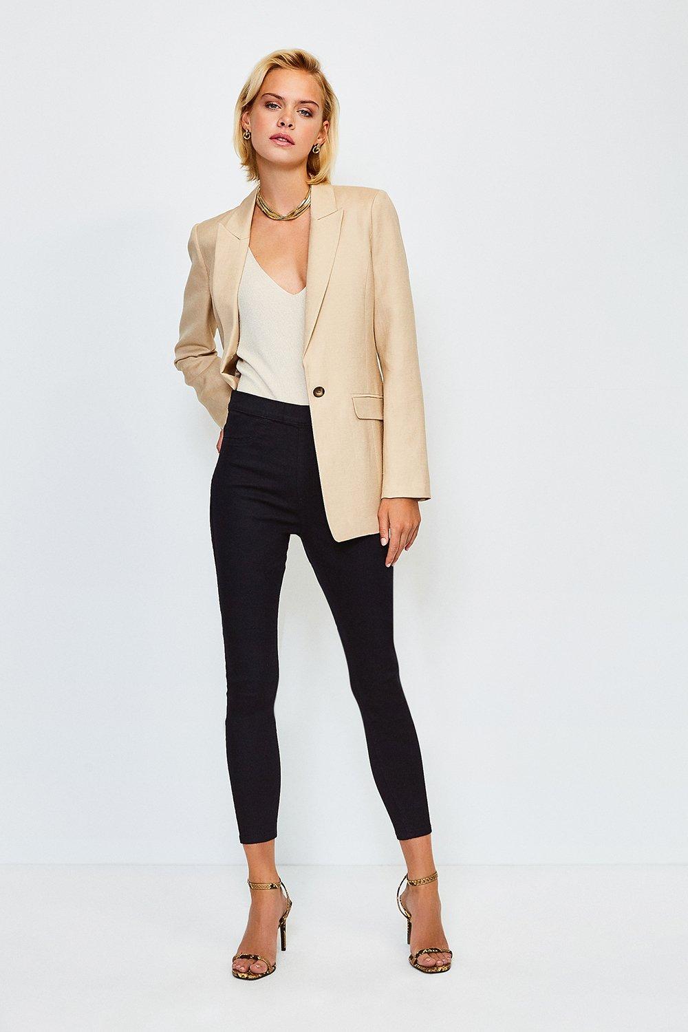 cropped jeggings pull on