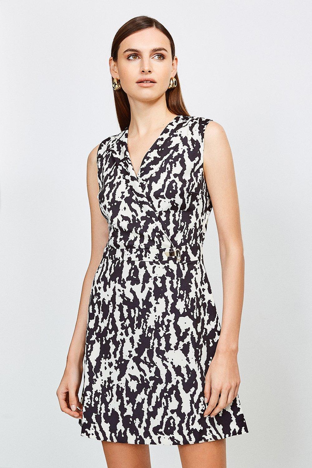 animal print sleeveless dress