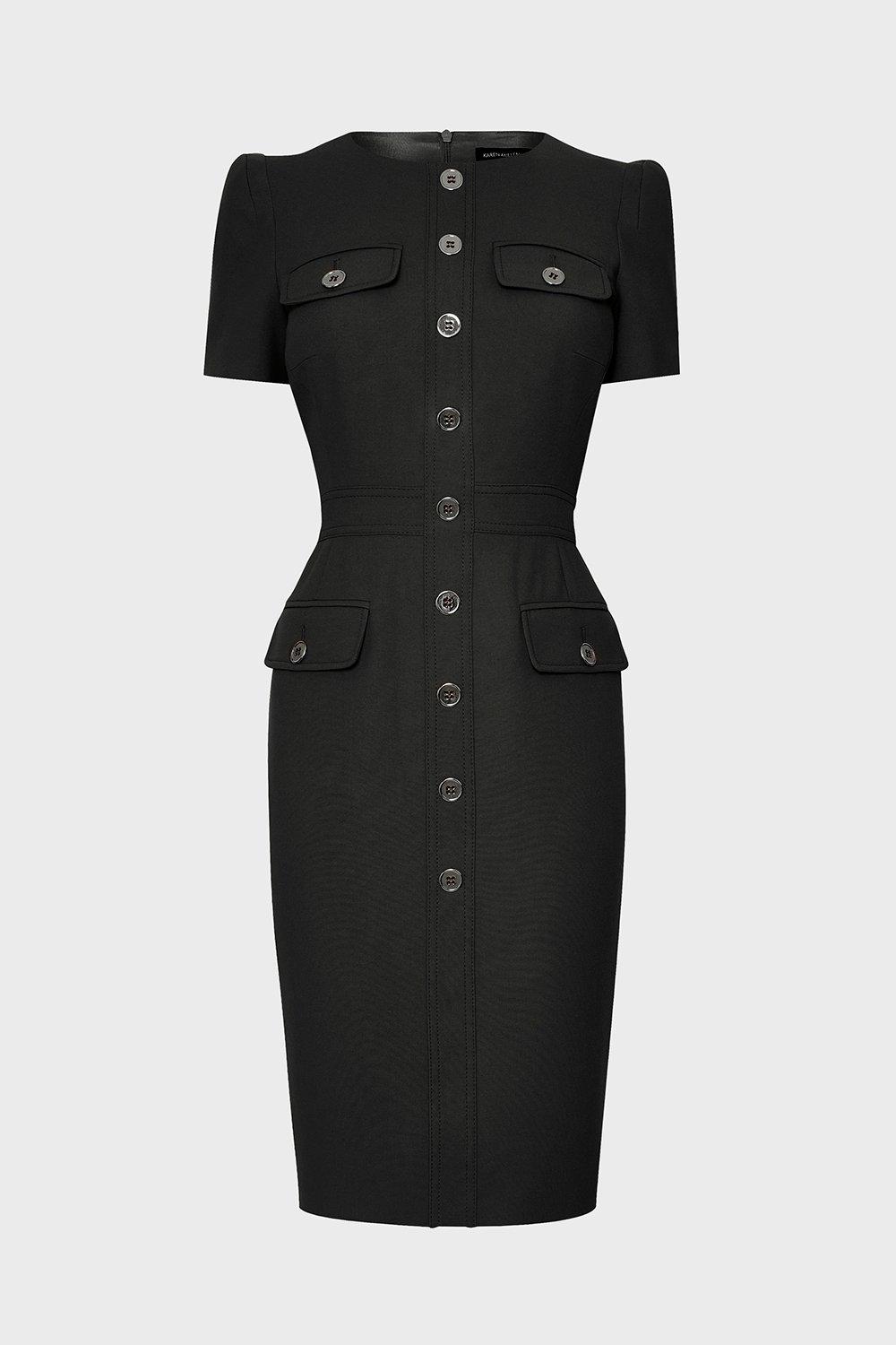 karen millen black utility dress
