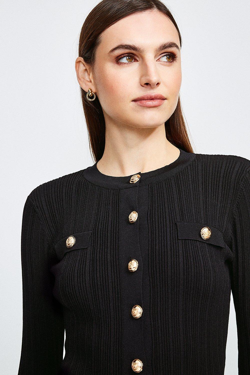 karen millen black cardigan