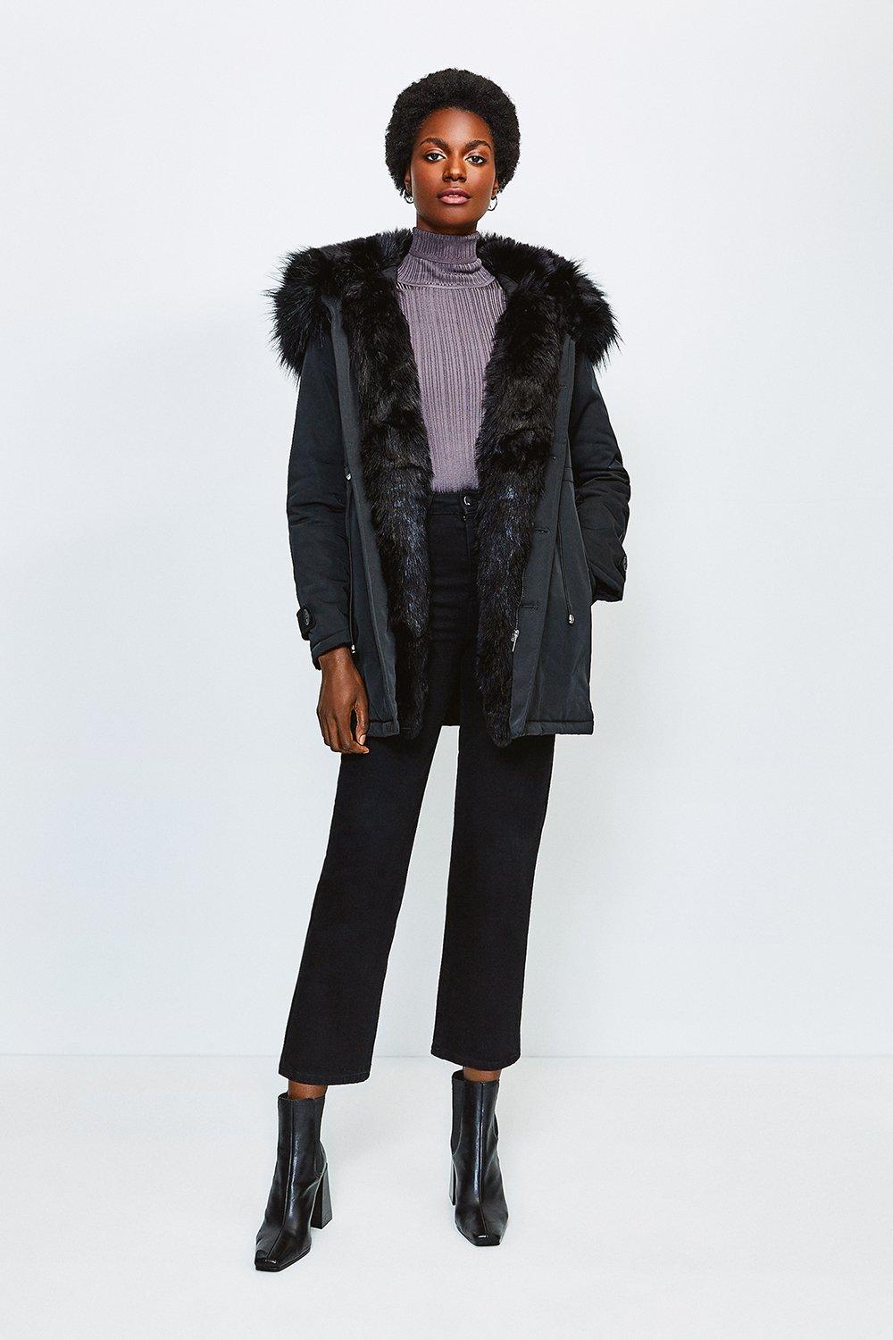 faux fur trim for coat hood
