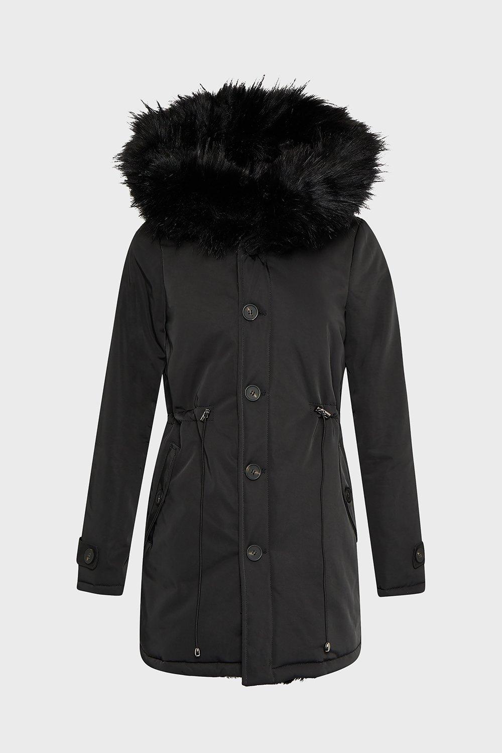 full fur hooded coat