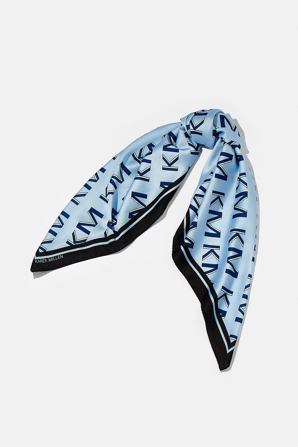 printed satin scarf