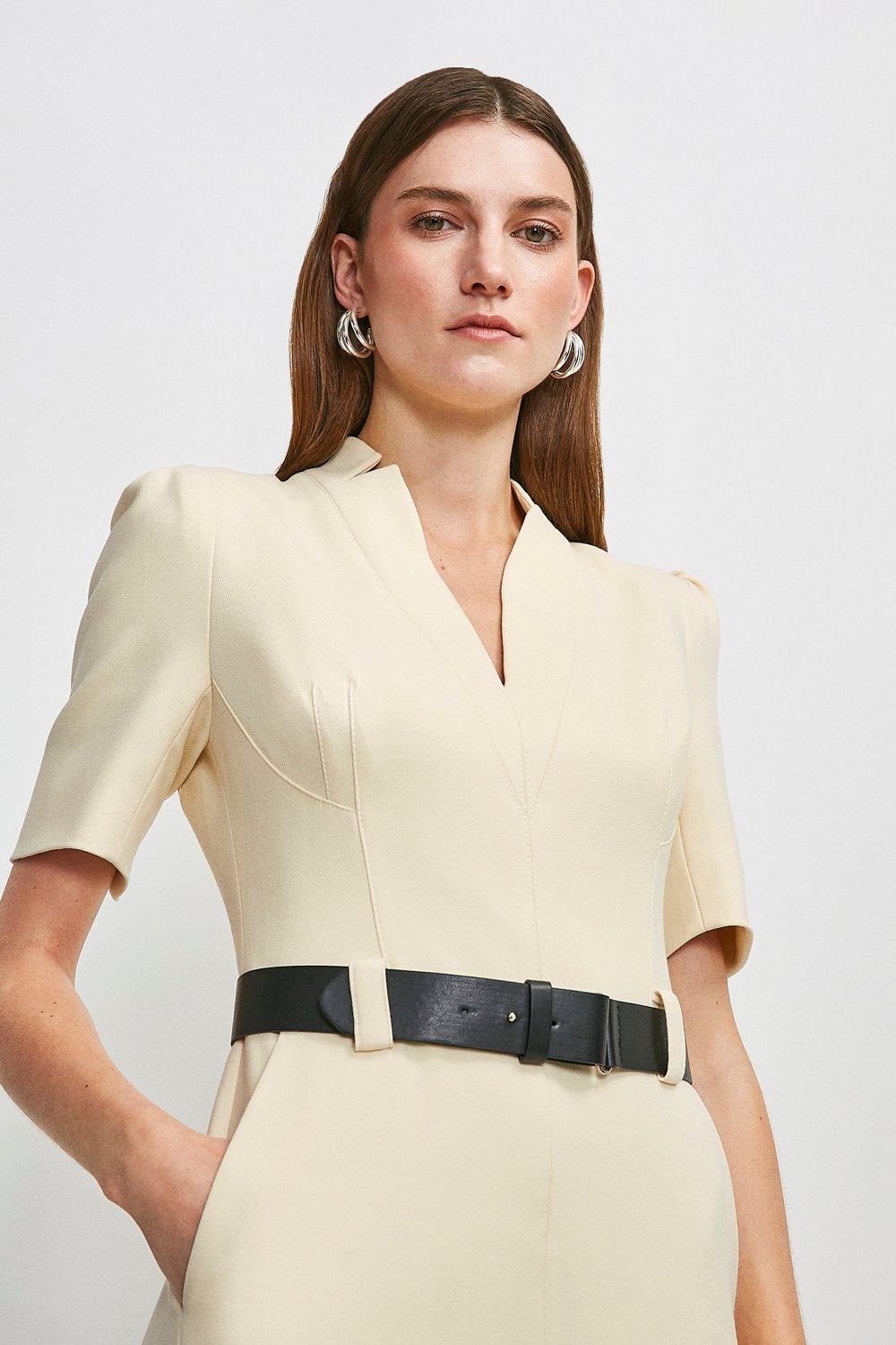 karen millen cream jumpsuit