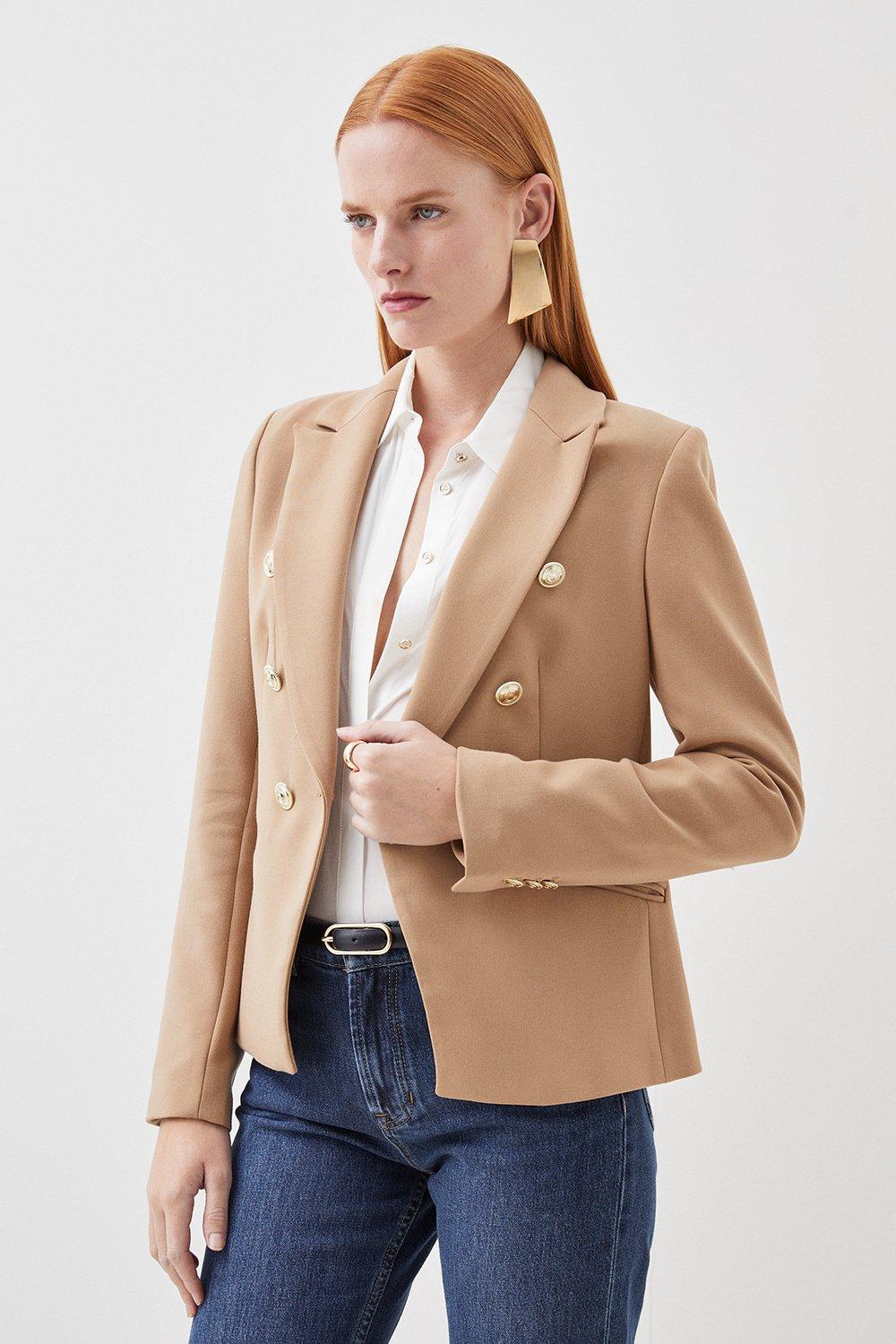 Ladies beige blazer clearance uk