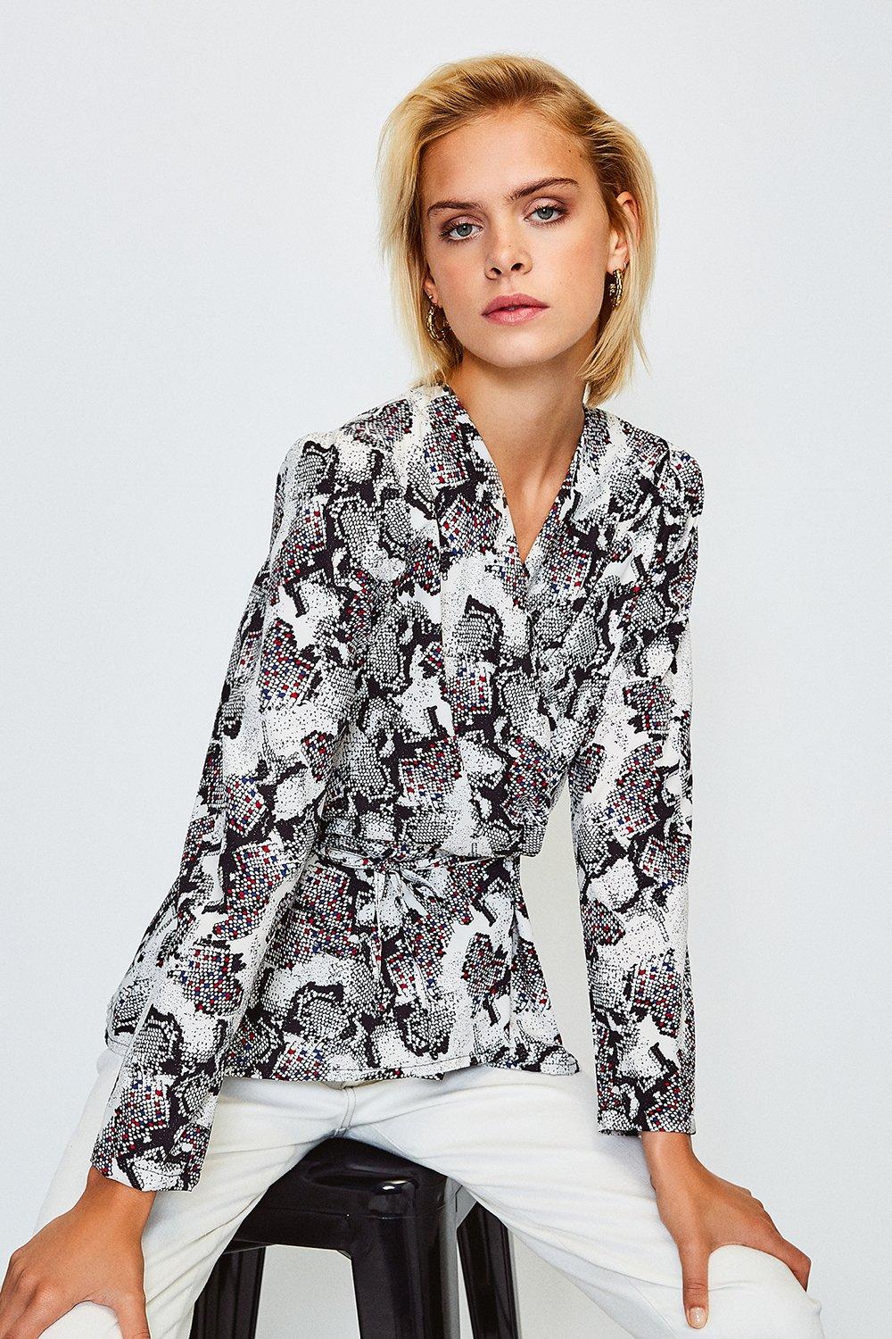 karen millen wrap shirt dress