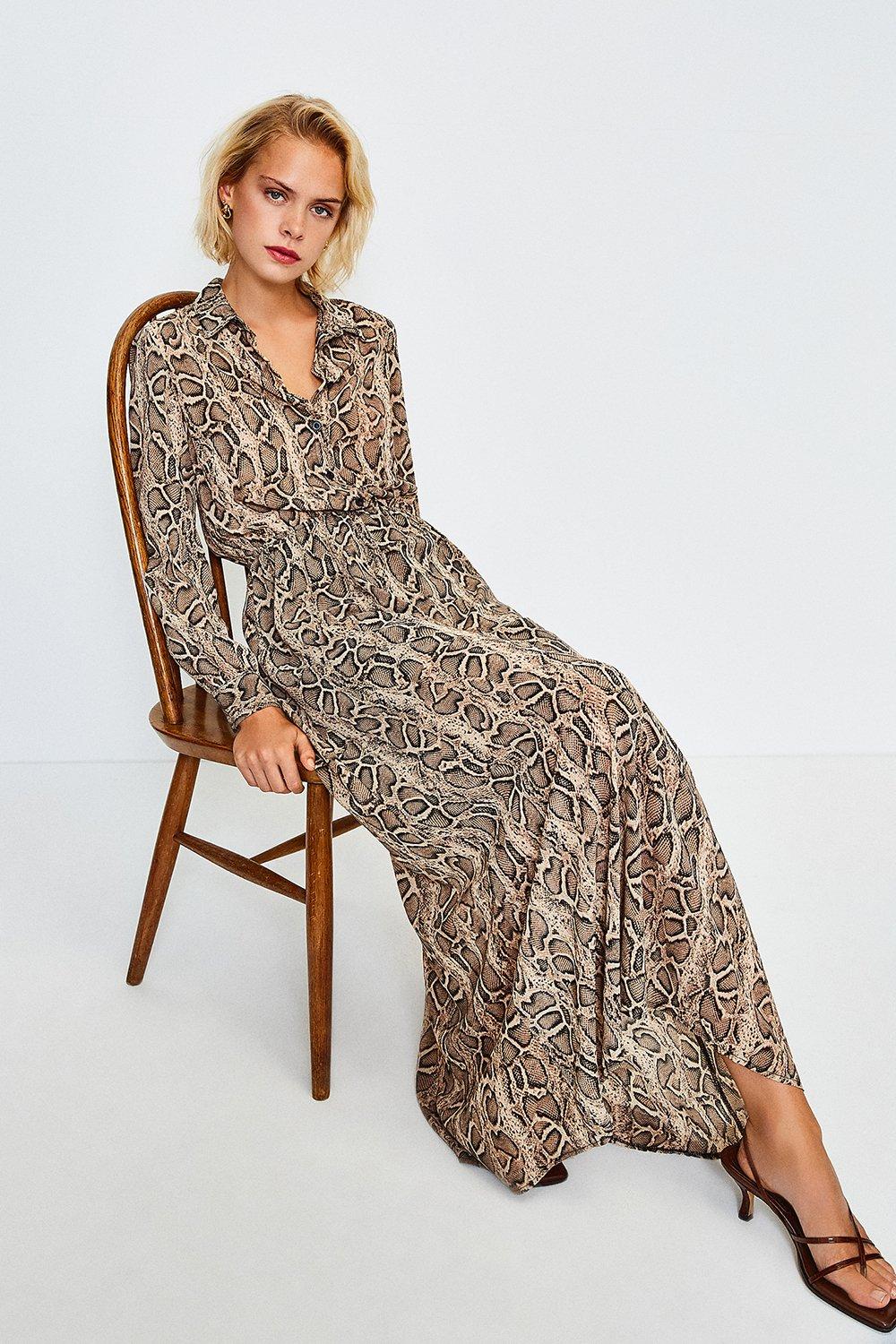 karen millen snake print dress