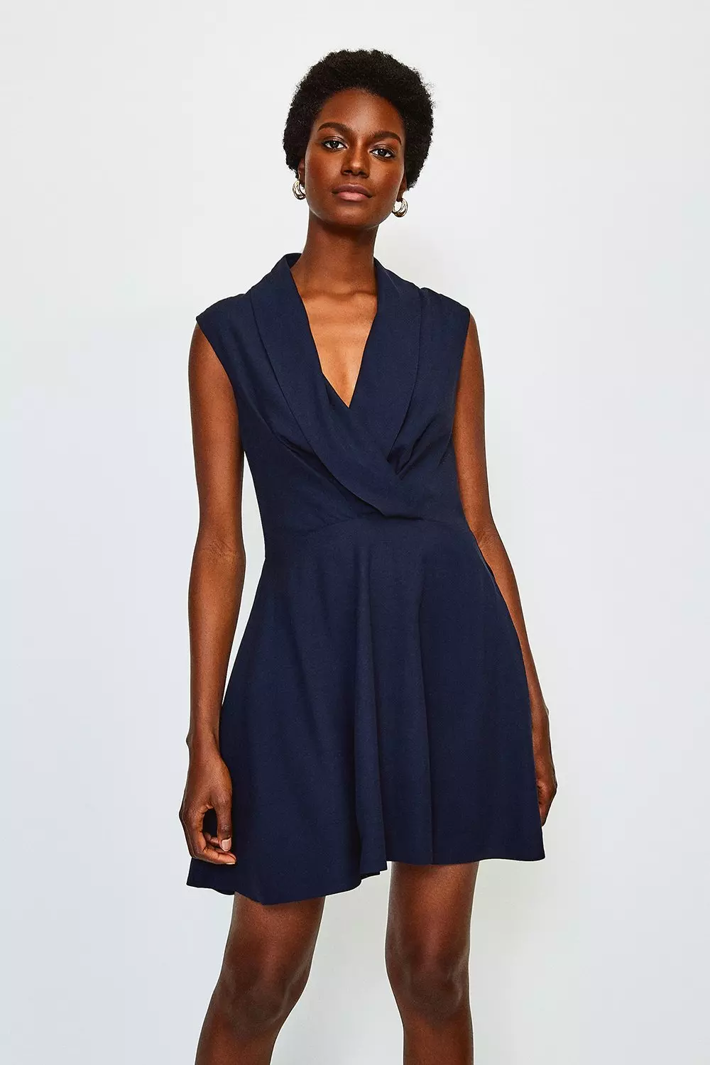 Drape Wrap Sleeveless Dress | Karen Millen