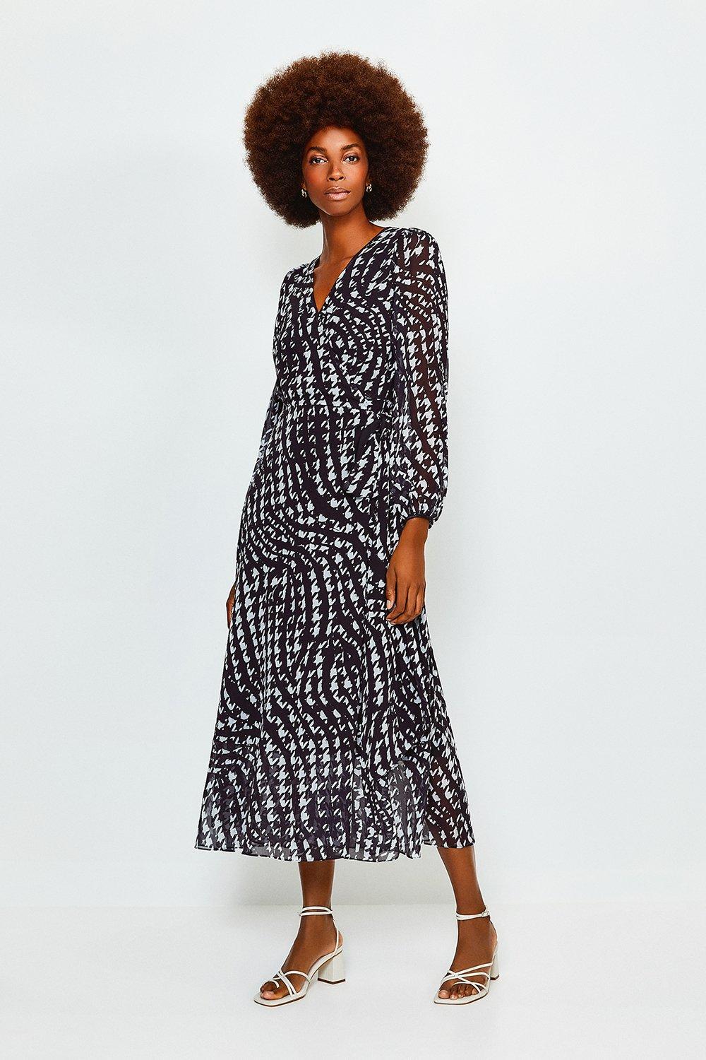 karen millen layered wrap dress