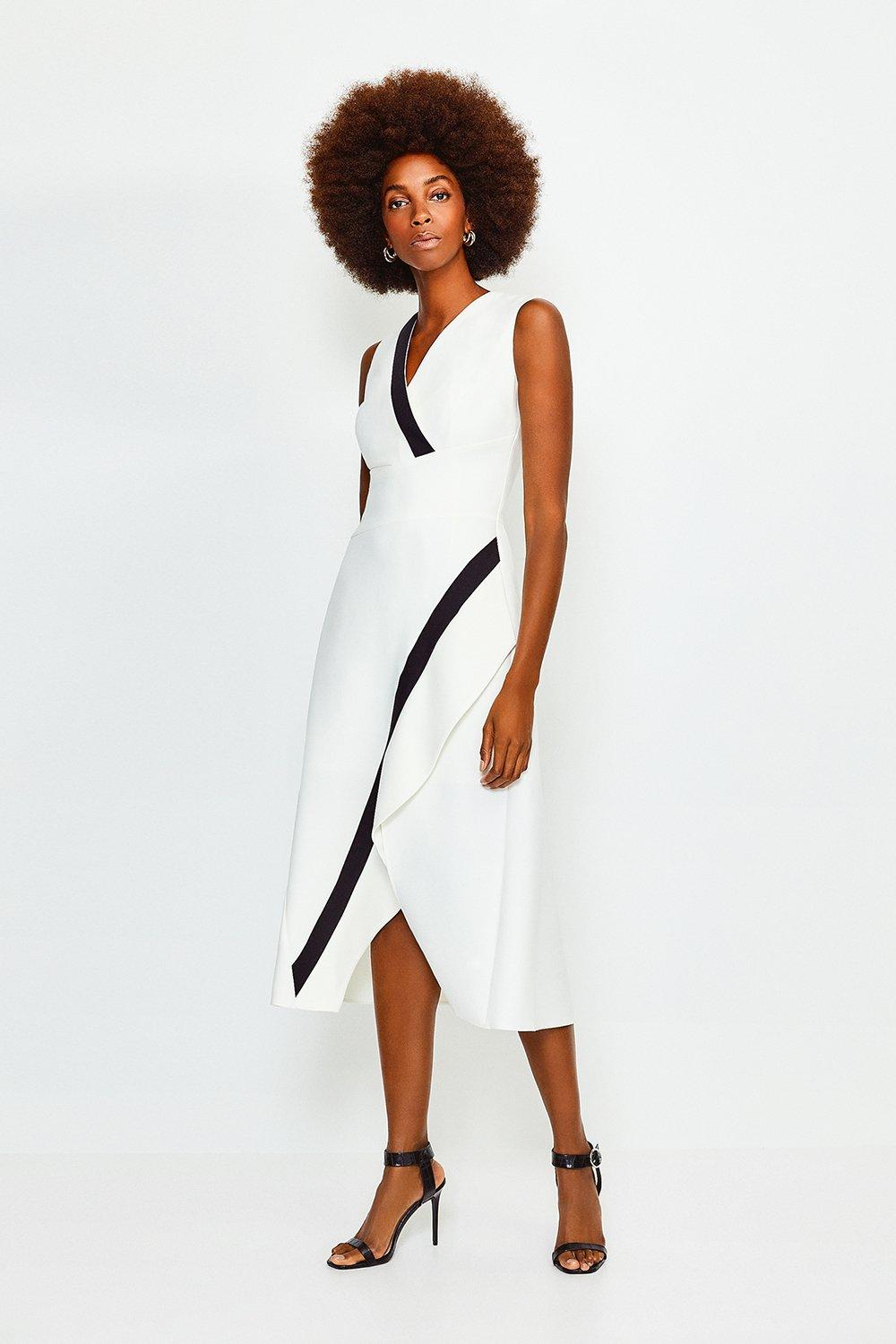 karen millen sleeveless wrap dress
