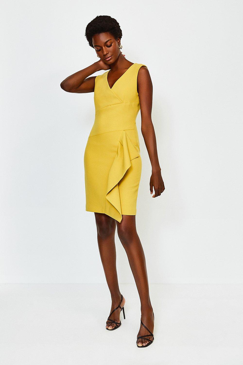 karen millen mustard dress