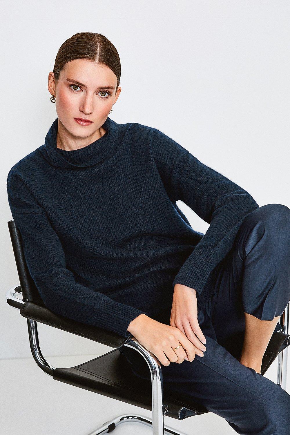 Cashmere Roll Neck Jumper | Karen Millen