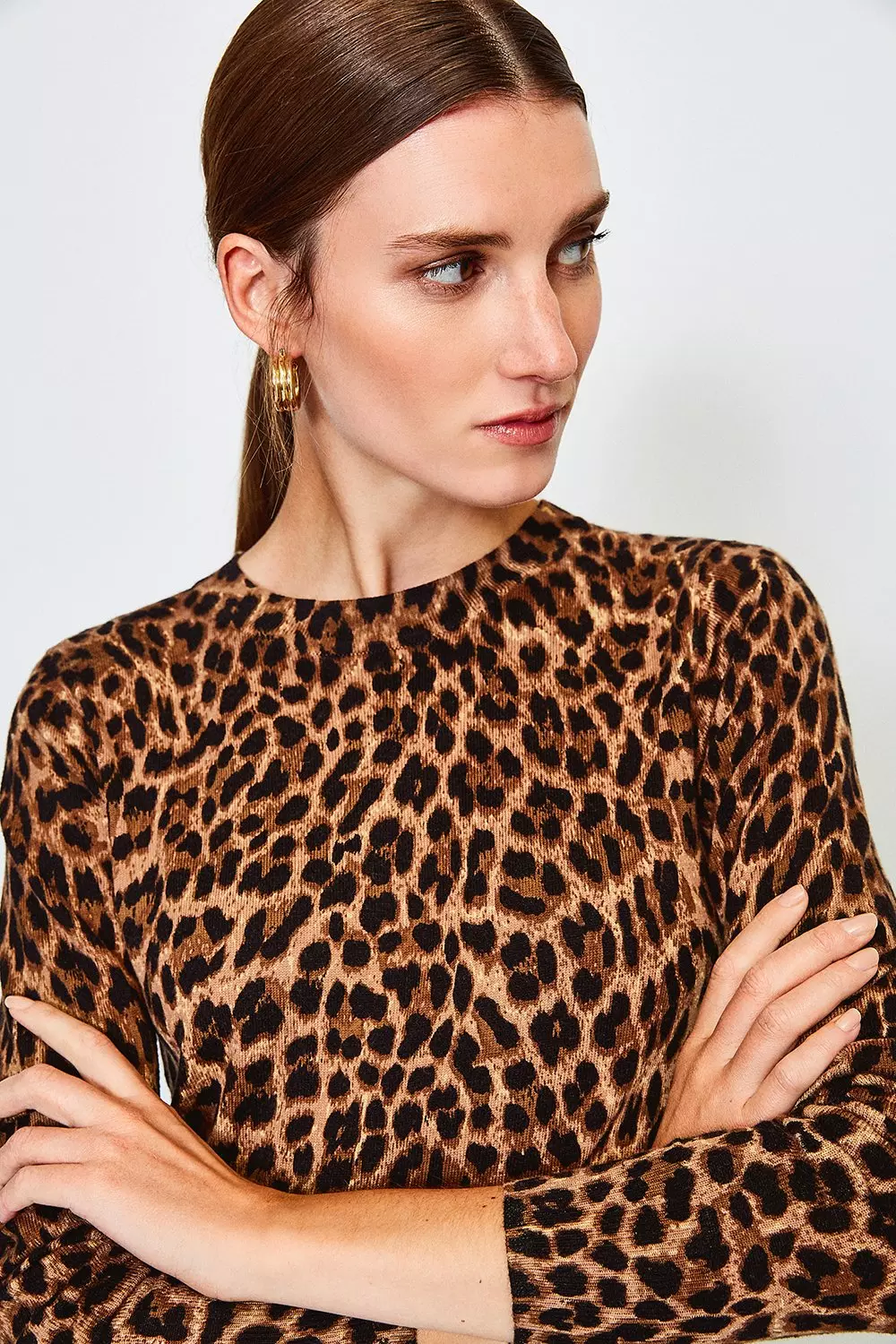 Warehouse leopard print on sale jumper