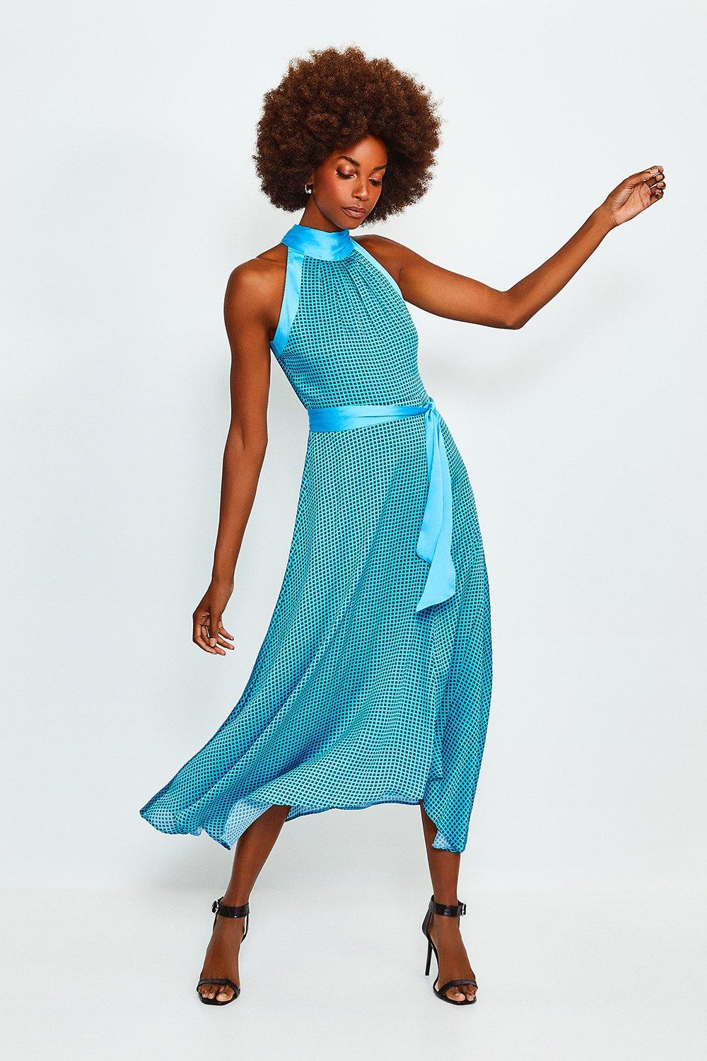 karen millen teal dress