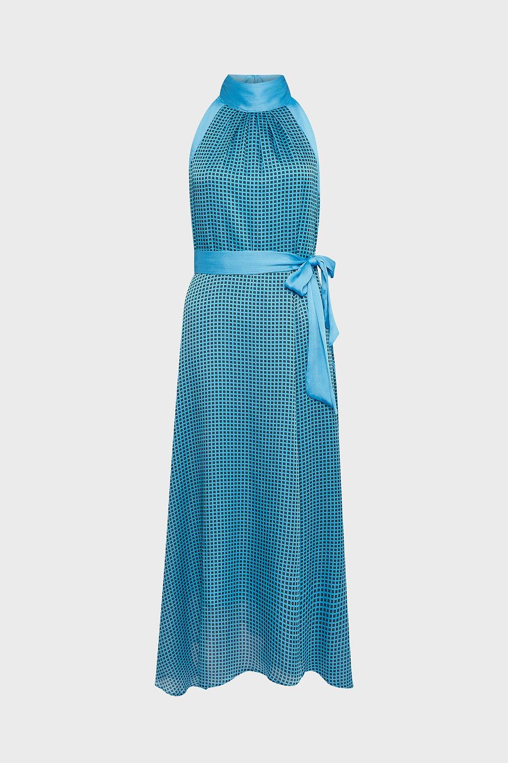 karen millen interlaced geo trim dress