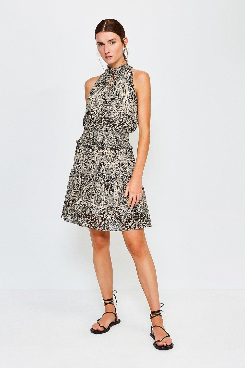 karen millen high neck mini dress