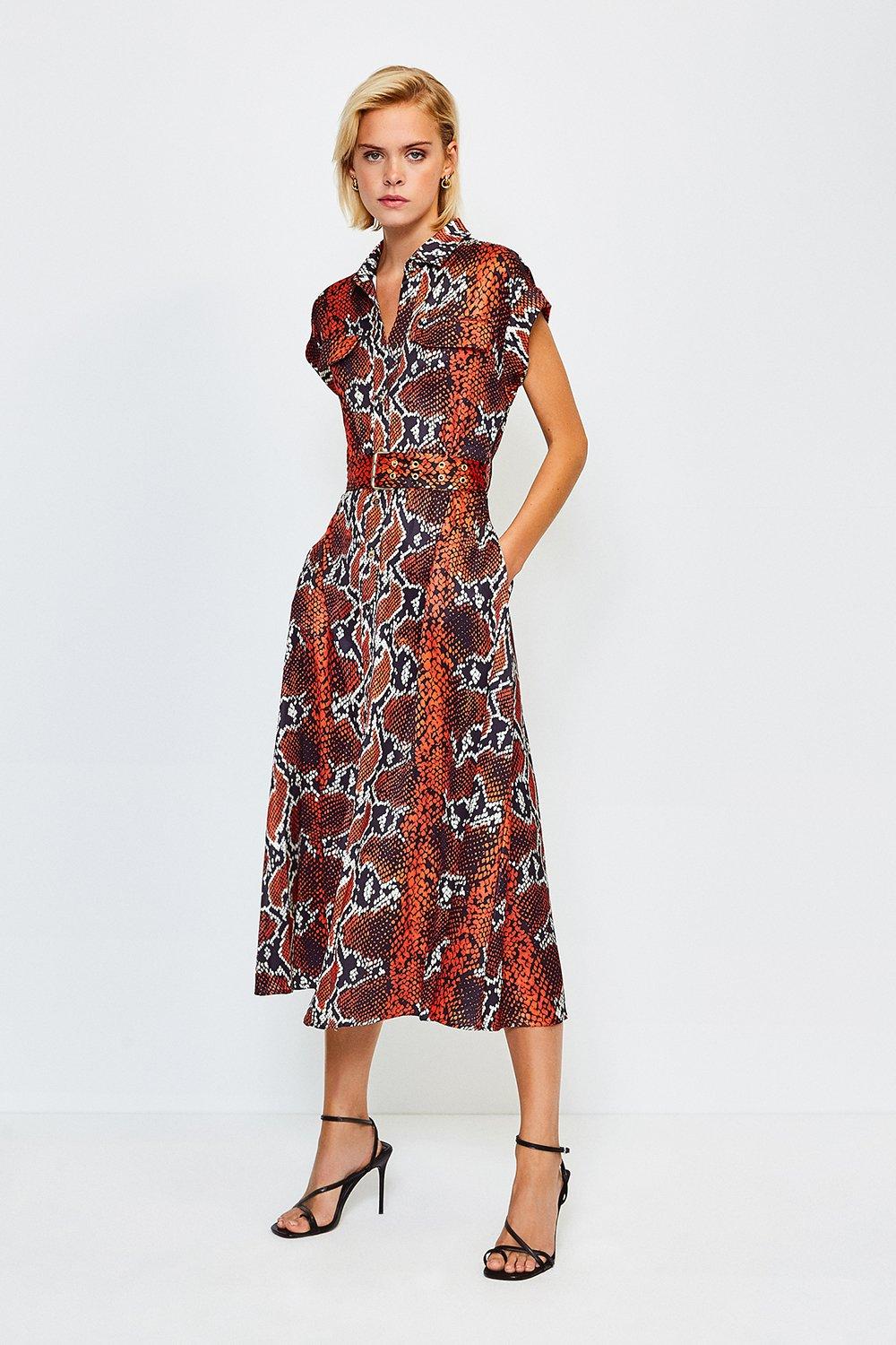 karen millen snake print dress