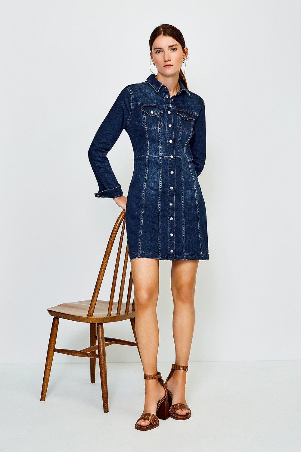 karen millen denim dress