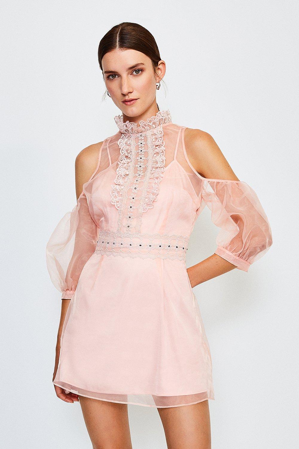 karen millen peach dress