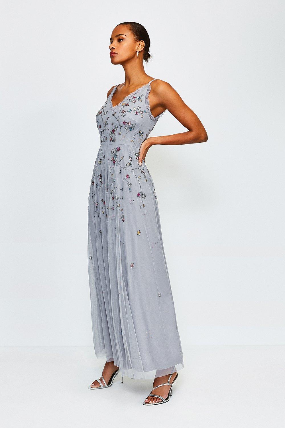 karen millen jewelled neckline dress