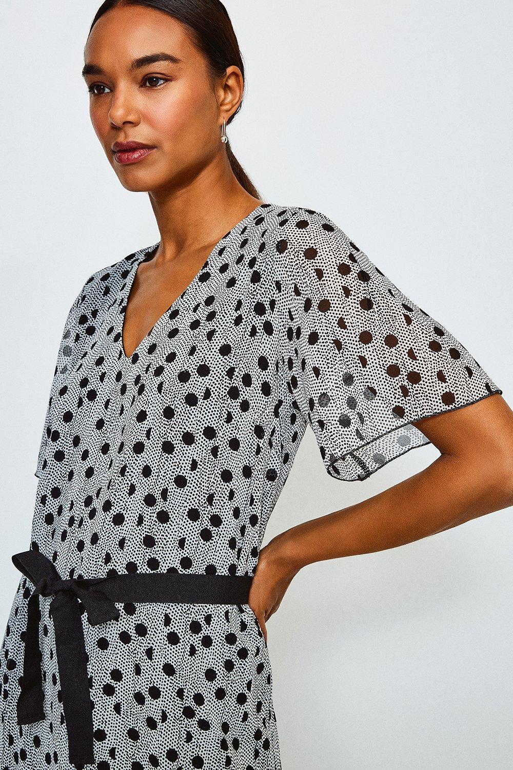 spot tiered maxi dress