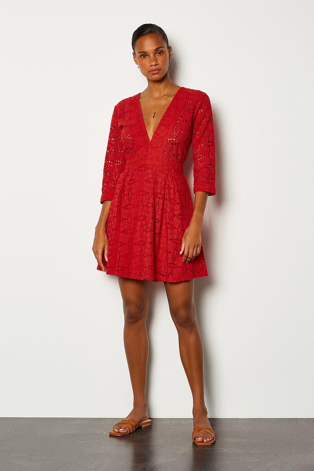 karen millen red dress sale