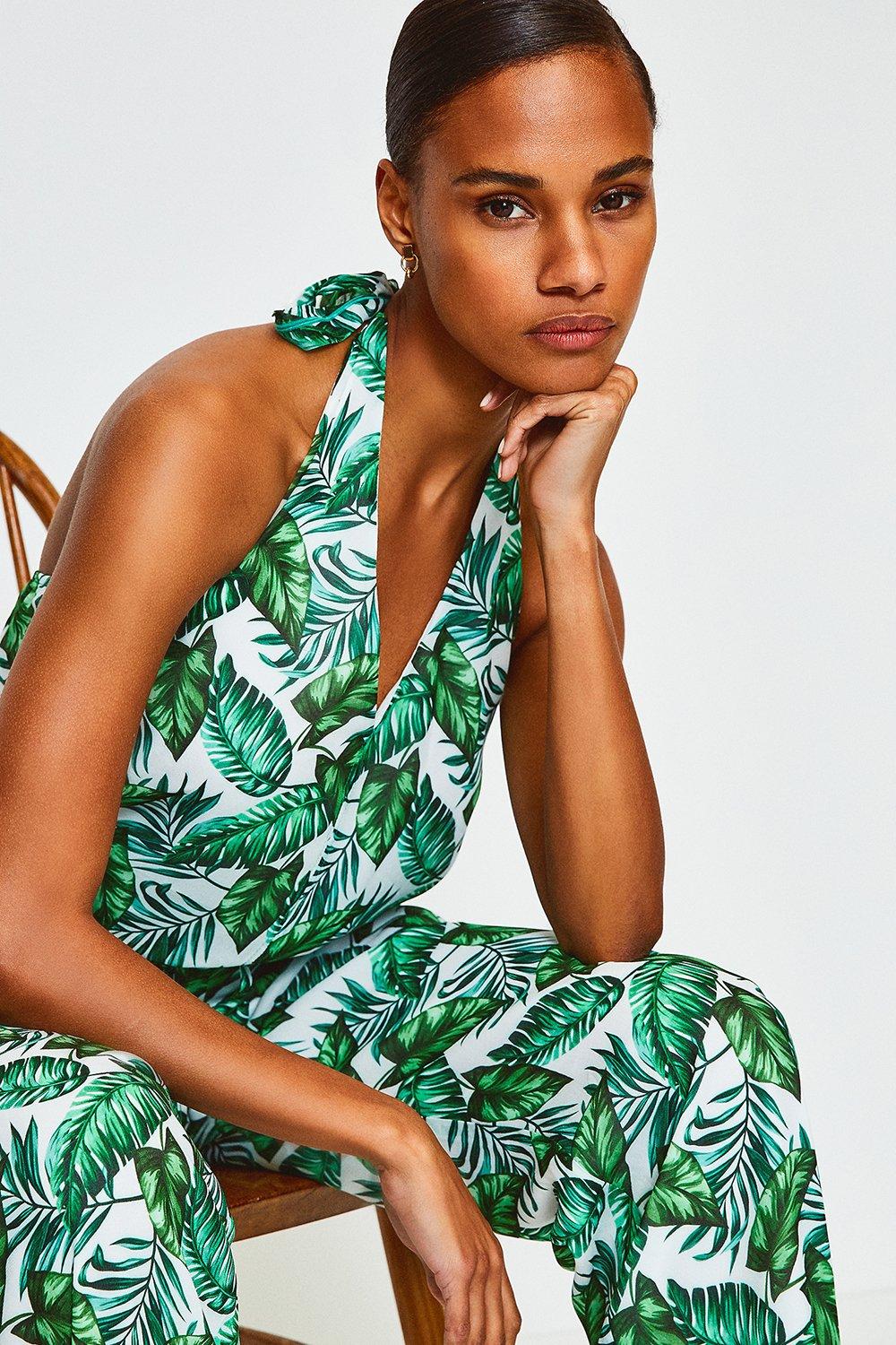 green strappy jumpsuit