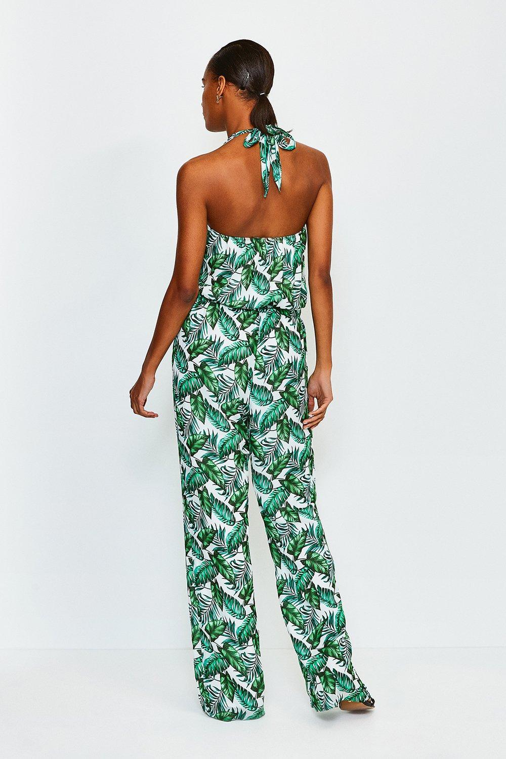 green strappy jumpsuit