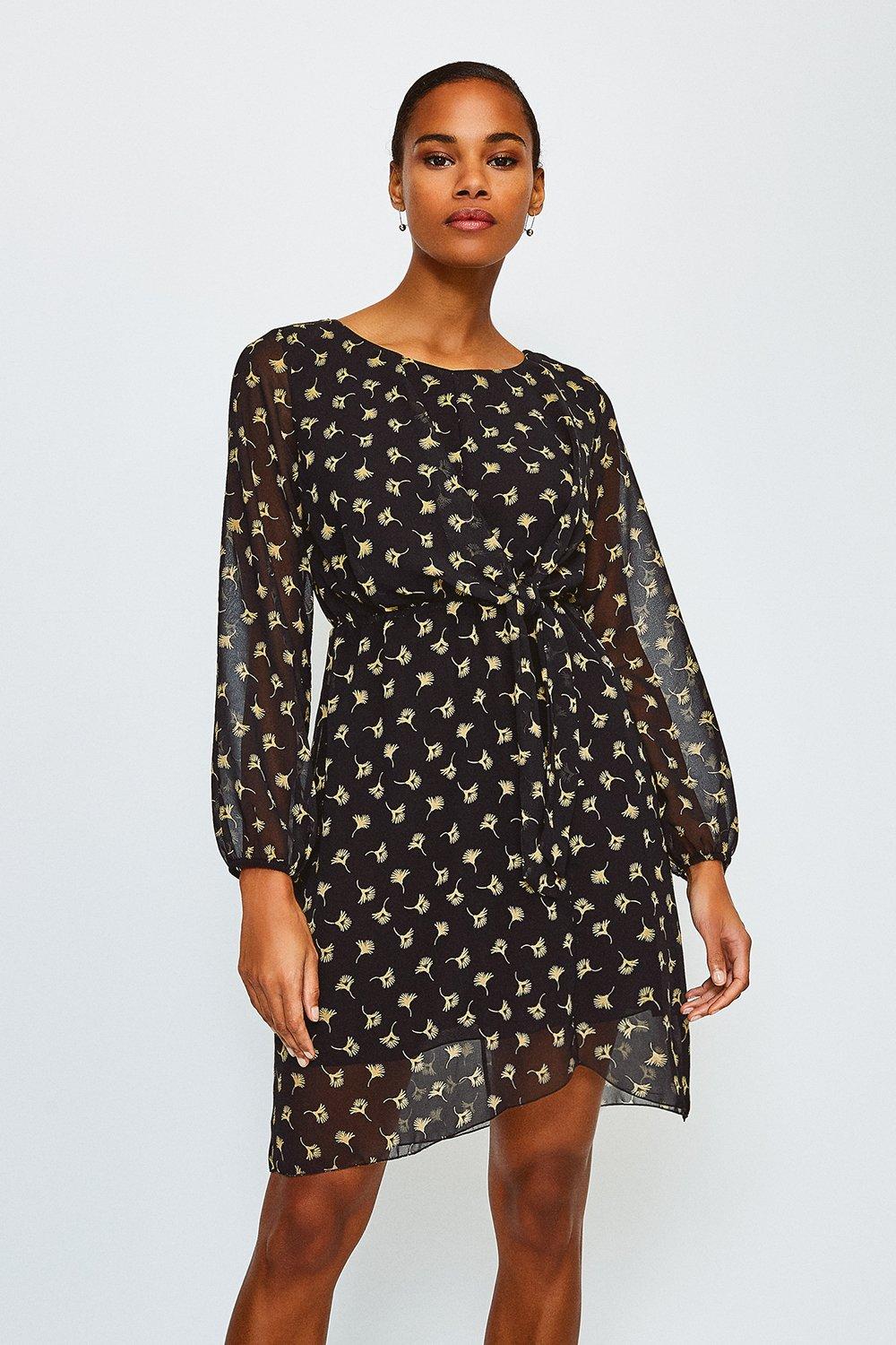 ditsy long sleeve dress